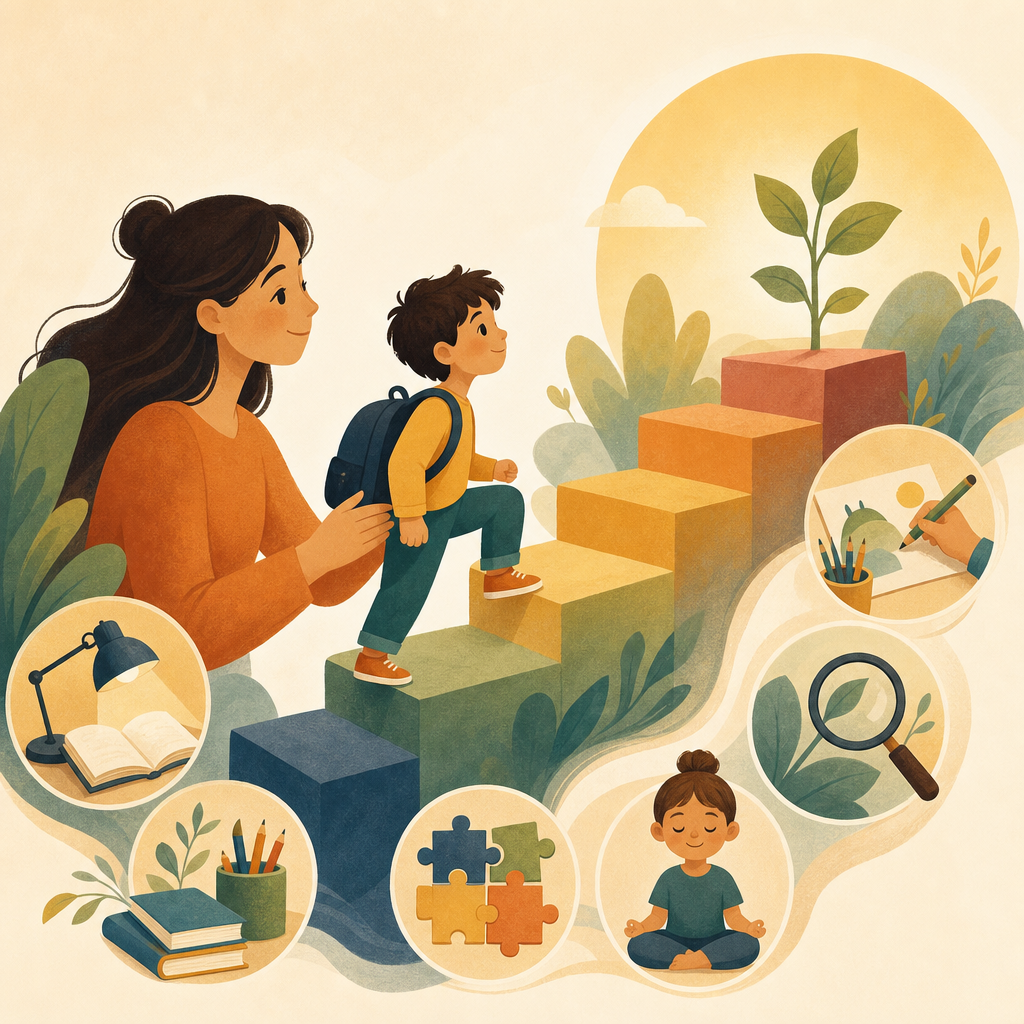 Learning Strategies concept illustration