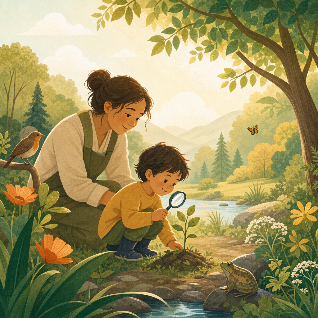 Nature-based Education concept illustration