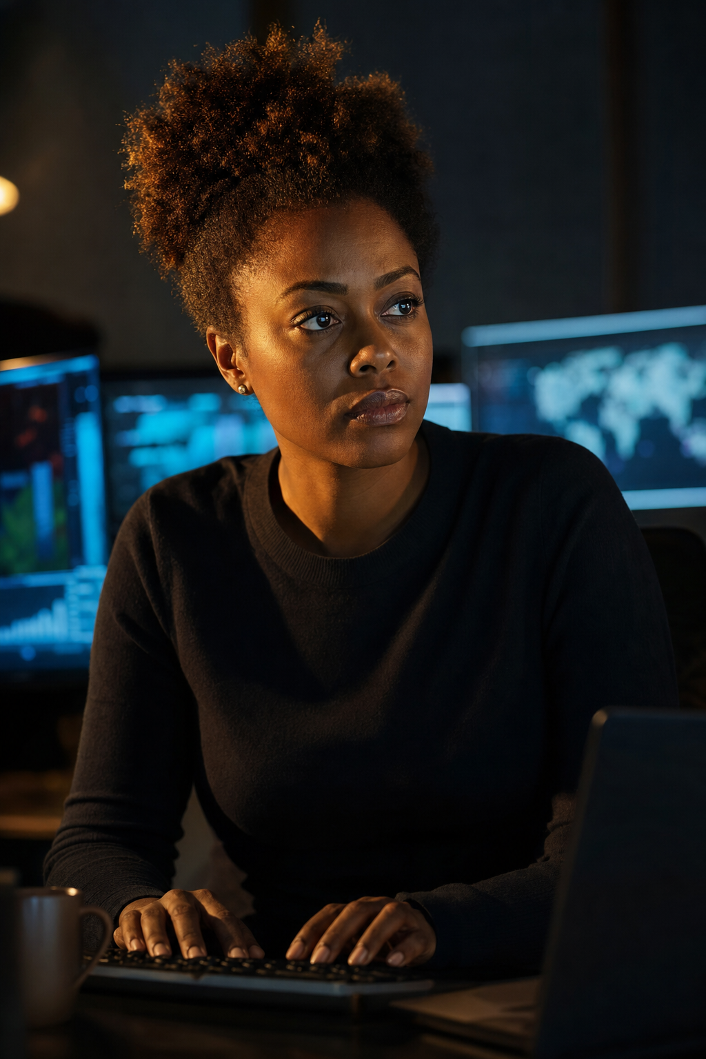 A Cybersecurity Auditing operator at work