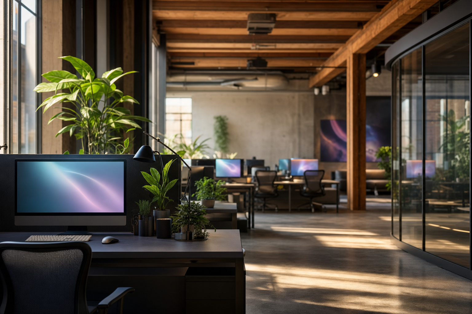 Inside the studio