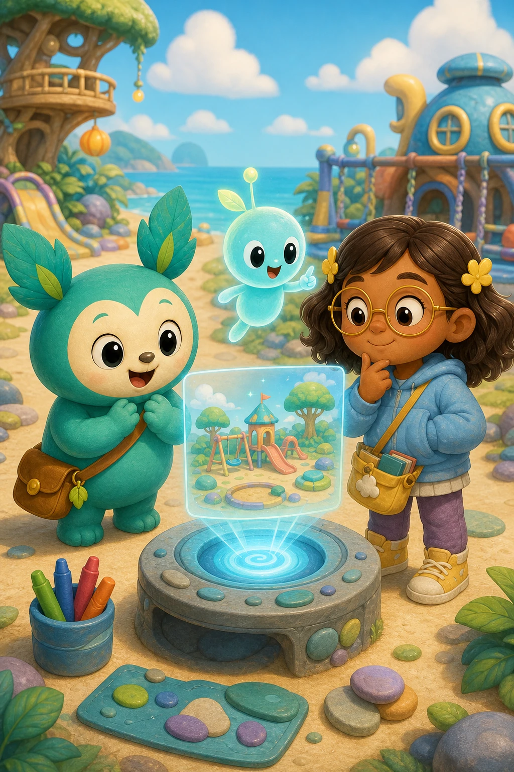 Illustration for scene 1: The unusual invitation in Vibe Coding Cove
